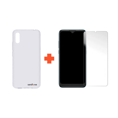 Étui transparent + écran de protection - kit complèt