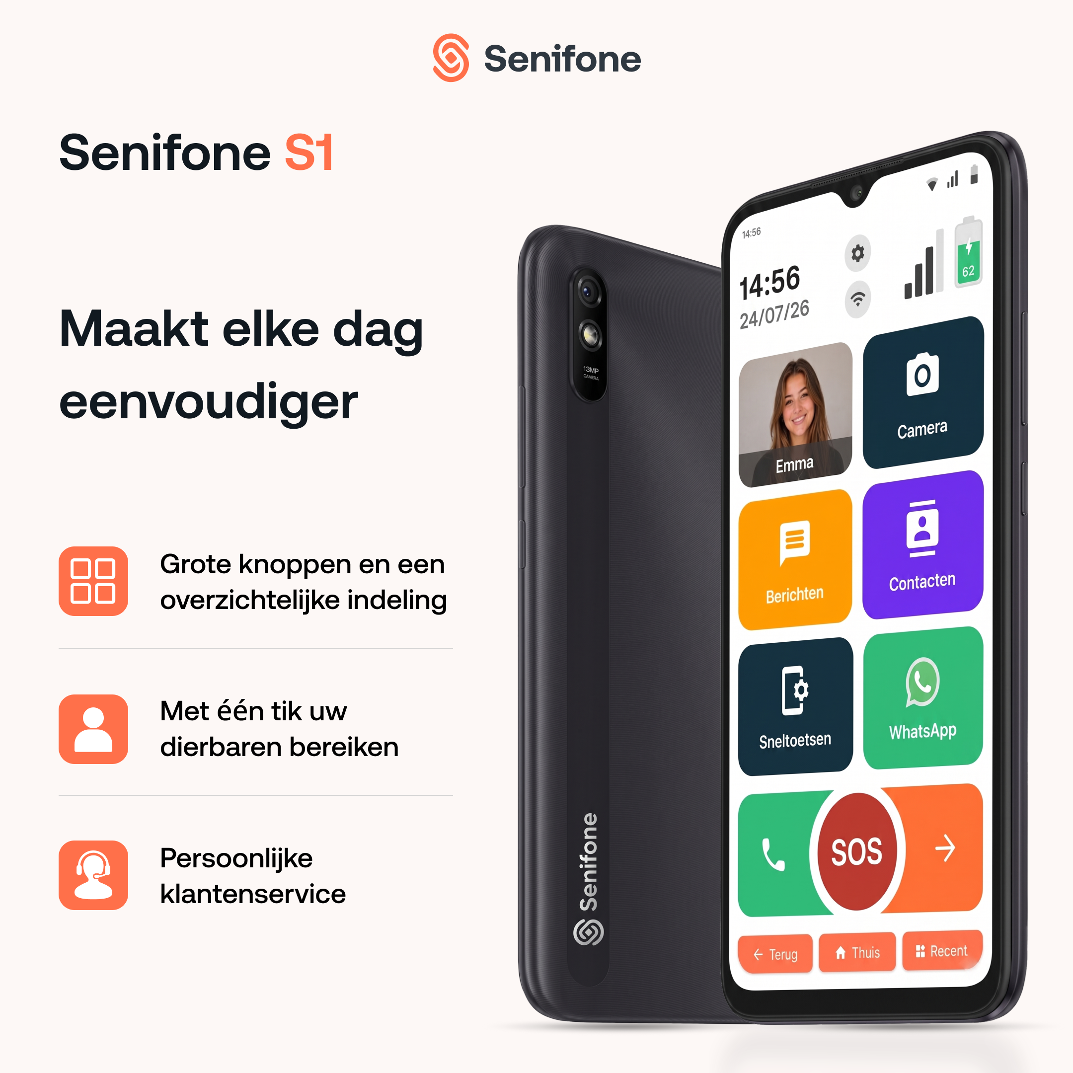 Senifone S1 - Smartphone pour séniors